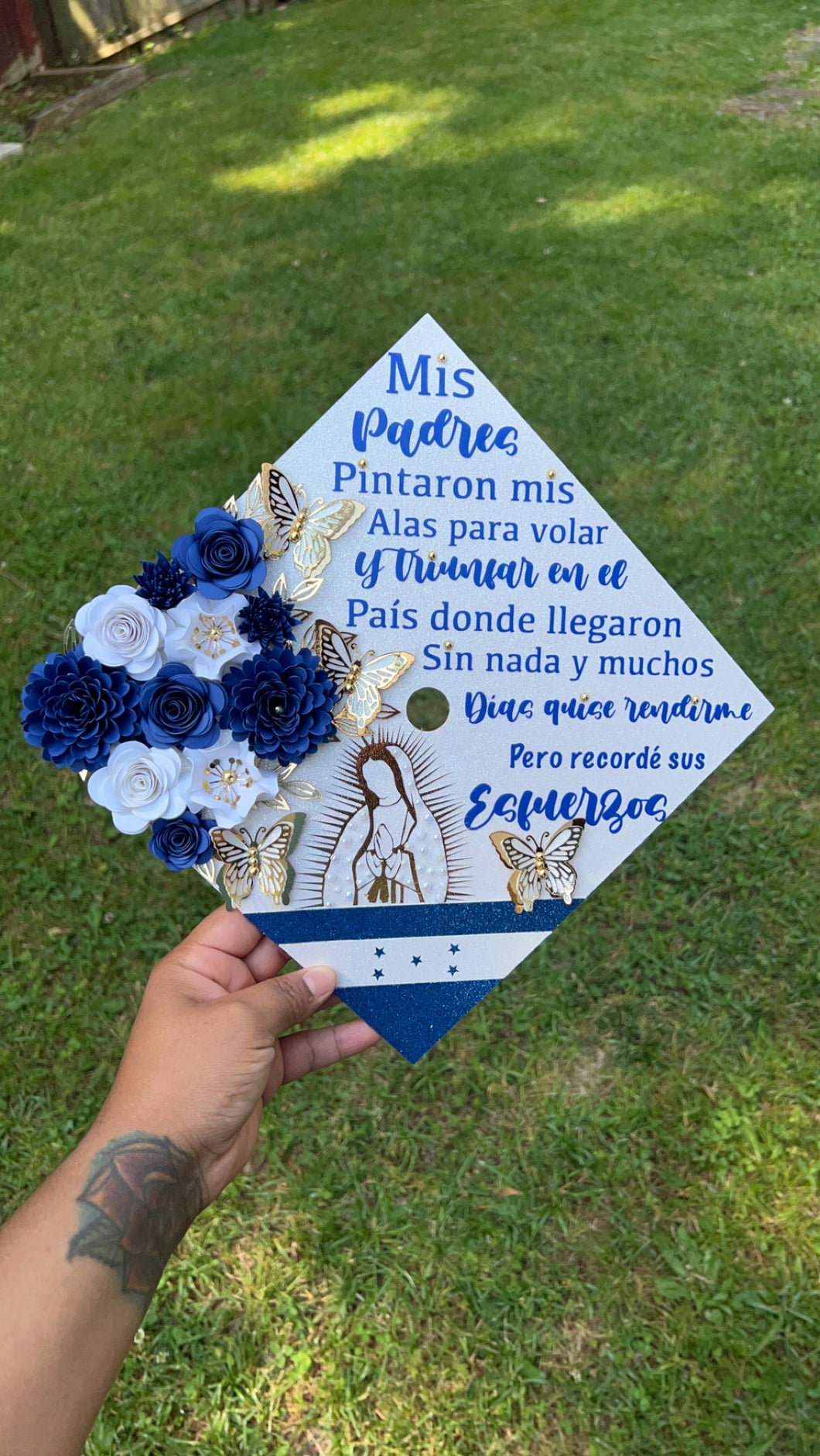 Virgencita and Honduras Flag