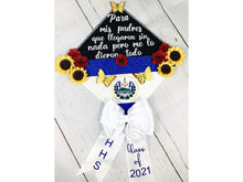 Load image into Gallery viewer, El Salvador Grad Cap Topper Sunflowers
